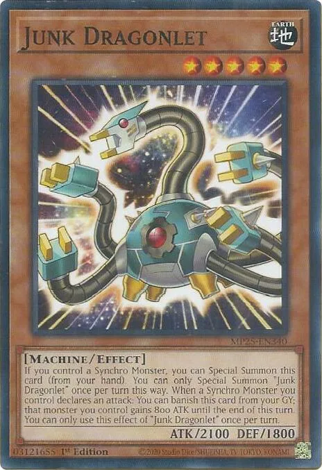 Junk Dragonlet MP25-EN340 Yu-Gi-Oh card from 2025 Mega-Pack