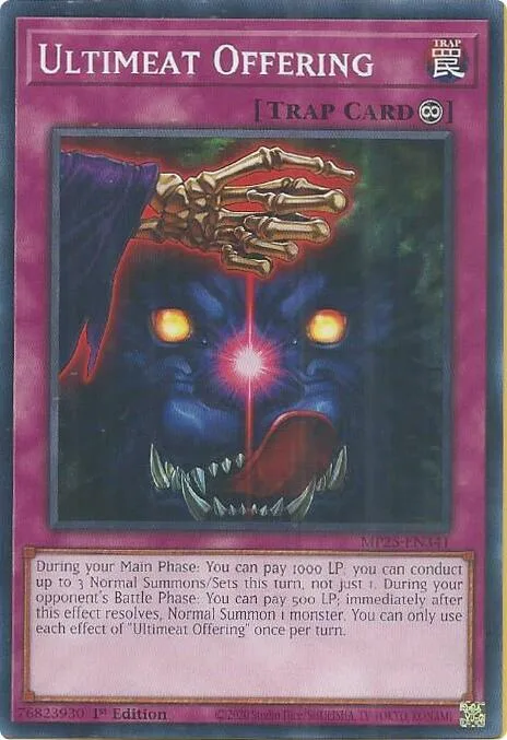 Ultimeat Offering MP25-EN341 Yu-Gi-Oh card from 2025 Mega-Pack