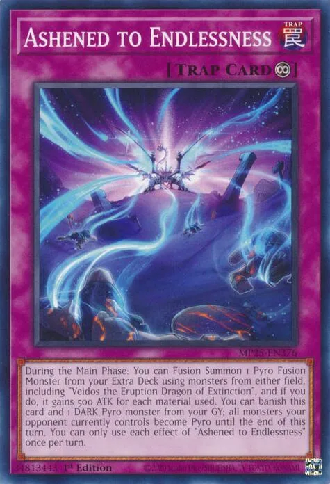 Ashened to Endlessness MP25-EN376 Yu-Gi-Oh card from 2025 Mega-Pack