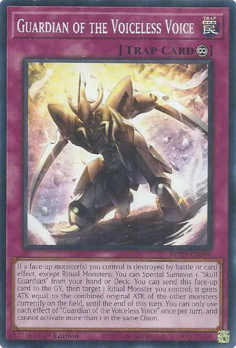 Guardian of the Voiceless Voice MP25-EN396 Yu-Gi-Oh card from 2025 Mega-Pack