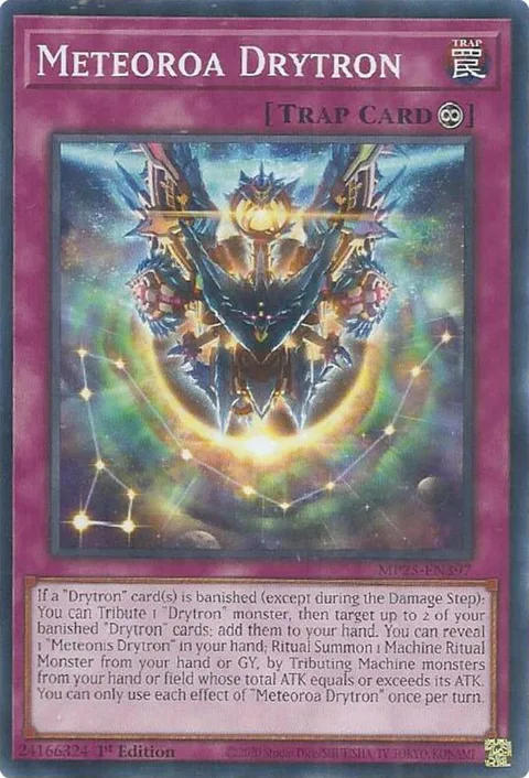 Meteoroa Drytron MP25-EN397 Yu-Gi-Oh card from 2025 Mega-Pack