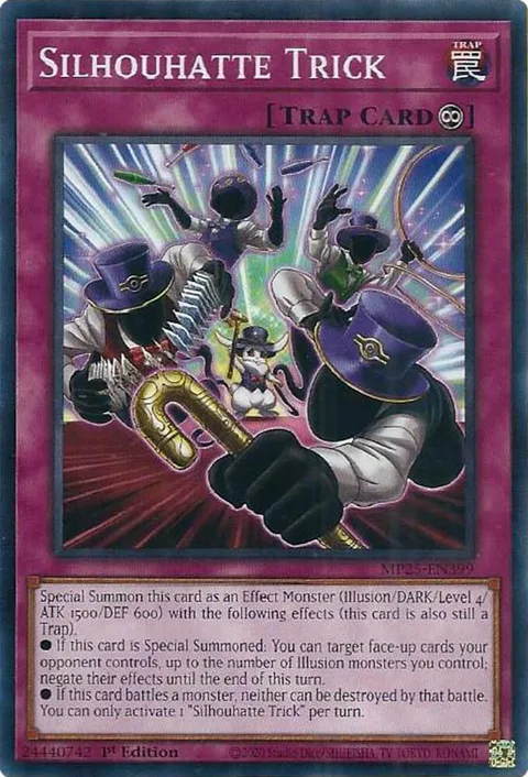 Silhouhatte Trick MP25-EN399 Yu-Gi-Oh card from 2025 Mega-Pack