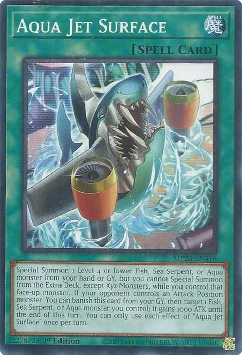 Aqua Jet Surface MP25-EN416 Yu-Gi-Oh card from 2025 Mega-Pack