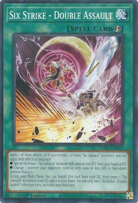 Six Strike - Double Assault MP25-EN419 Yu-Gi-Oh card from 2025 Mega-Pack