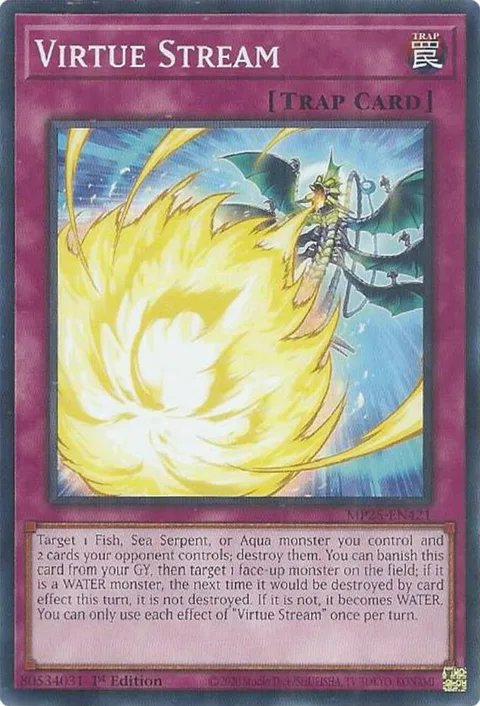 Virtue Stream MP25-EN421 Yu-Gi-Oh card from 2025 Mega-Pack