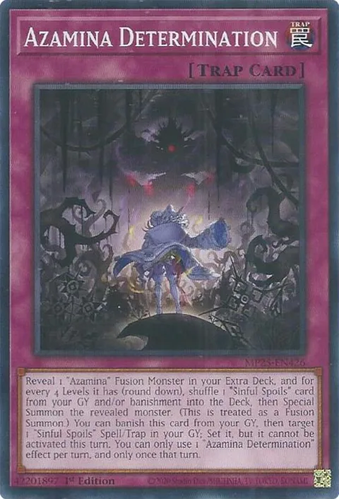 Azamina Determination MP25-EN426 Yu-Gi-Oh card from 2025 Mega-Pack