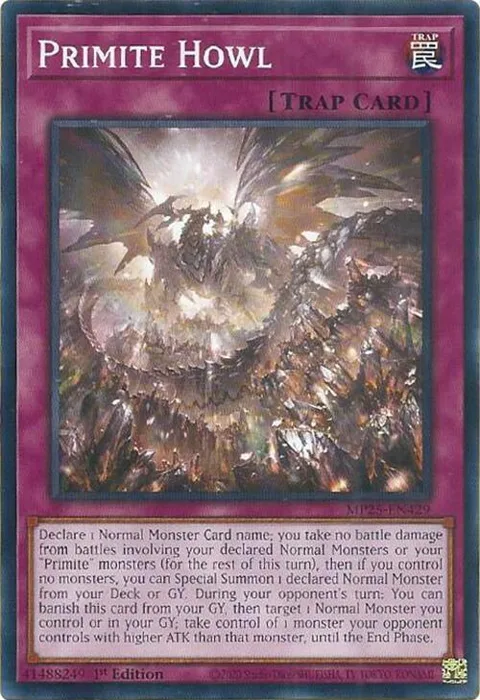 Primite Howl MP25-EN429 Yu-Gi-Oh card from 2025 Mega-Pack