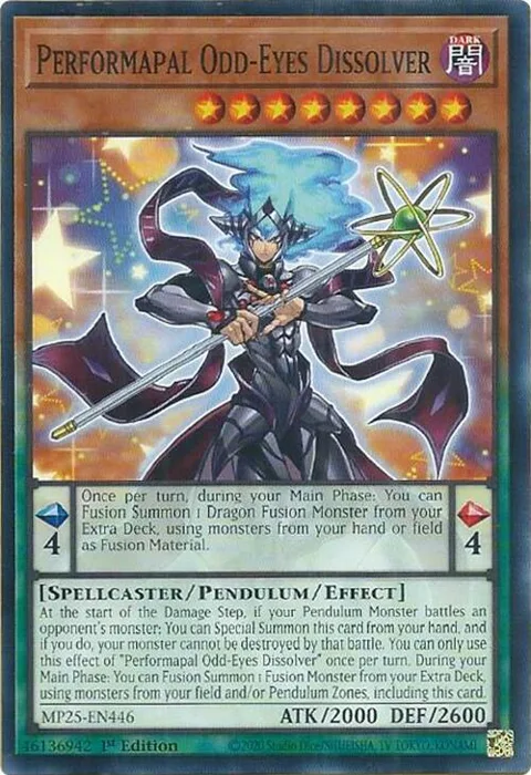 Performapal Odd-Eyes Dissolver MP25-EN446 Yu-Gi-Oh card from 2025 Mega-Pack