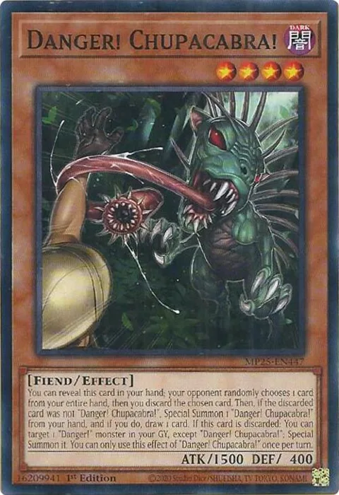 Danger! Chupacabra! MP25-EN447 Yu-Gi-Oh card from 2025 Mega-Pack