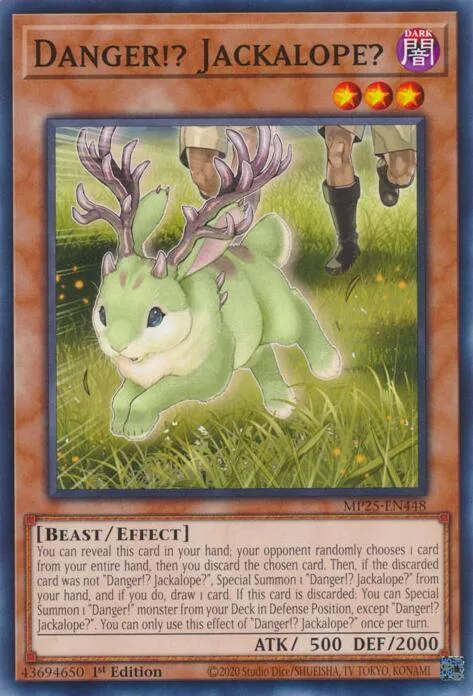 Danger!? Jackalope? MP25-EN448 Yu-Gi-Oh card from 2025 Mega-Pack