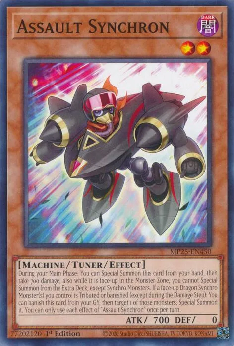 Assault Synchron MP25-EN450 Yu-Gi-Oh card from 2025 Mega-Pack