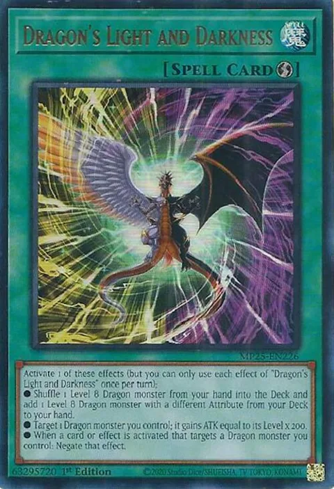 Dragon's Light and Darkness MP25-EN226 Yu-Gi-Oh card from 2025 Mega-Pack