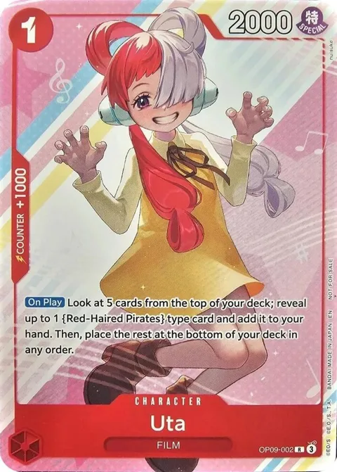 Uta Welcome Pack Vol. 2 OP09-002 One Piece card from One Piece Promotion Cards