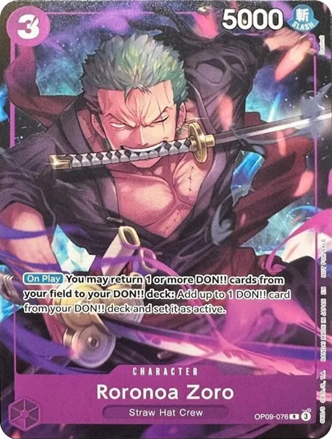 Roronoa Zoro Welcome Pack Vol. 2 OP09-076 One Piece card from One Piece Promotion Cards