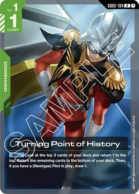 Turning Point of History GD02-104 Gundam card from Dual Impact