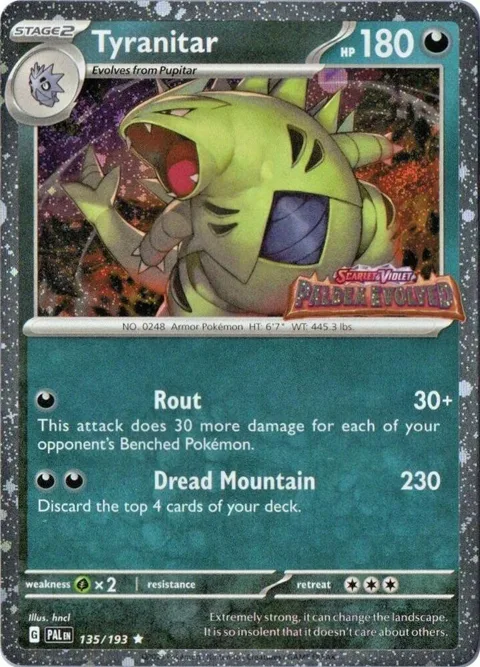 Tyranitar Paldea Evolved Stamp #135/193 Holofoil Pokémon card from Miscellaneous Cards & Products