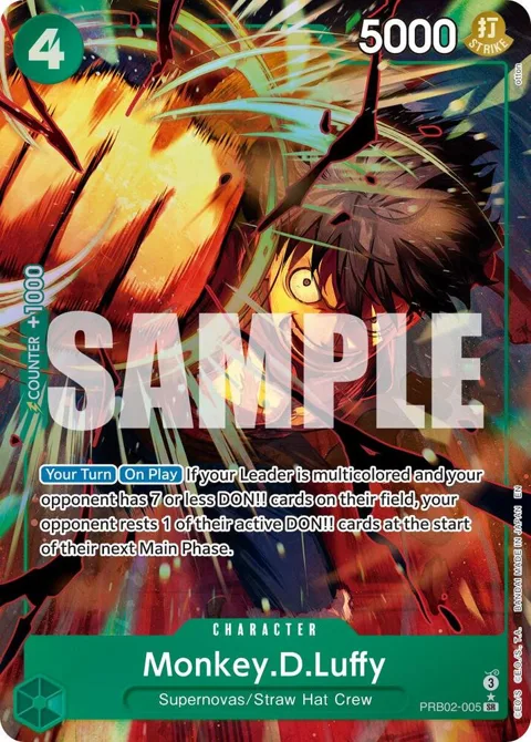 Monkey.D.Luffy Alt Art PRB02-005 One Piece card from Premium Booster -The Best- Vol. 2