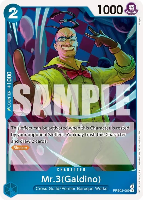Mr.3 Galdino PRB02-009 One Piece card from Premium Booster -The Best- Vol. 2