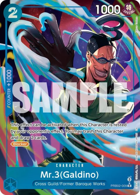 Mr.3 Galdino Alt Art PRB02-009 One Piece card from Premium Booster -The Best- Vol. 2