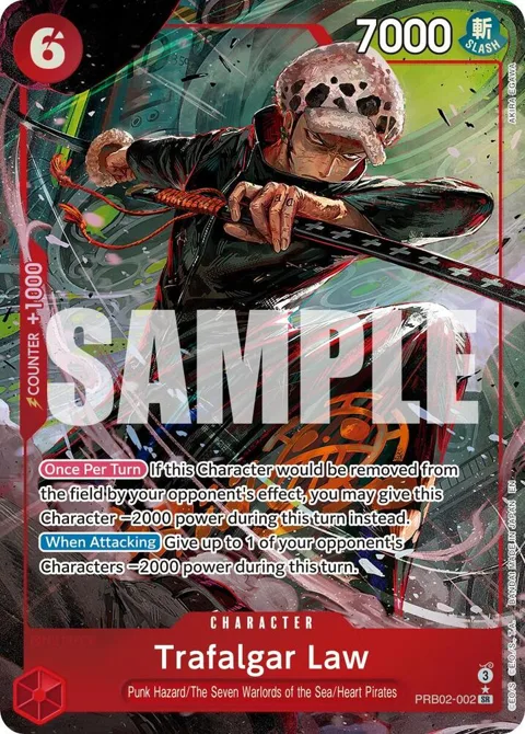 Trafalgar Law Alt Art PRB02-002 One Piece card from Premium Booster -The Best- Vol. 2
