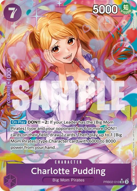 Charlotte Pudding Alt Art PRB02-010 One Piece card from Premium Booster -The Best- Vol. 2