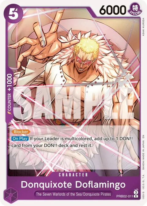 Donquixote Doflamingo PRB02-011 One Piece card from Premium Booster -The Best- Vol. 2