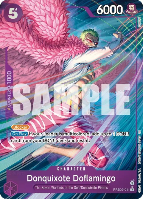 Donquixote Doflamingo Alt Art PRB02-011 One Piece card from Premium Booster -The Best- Vol. 2