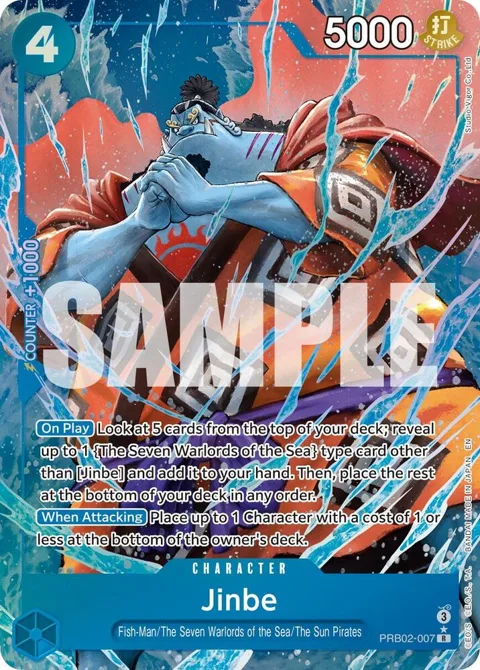 Jinbe Alt Art PRB02-007 One Piece card from Premium Booster -The Best- Vol. 2