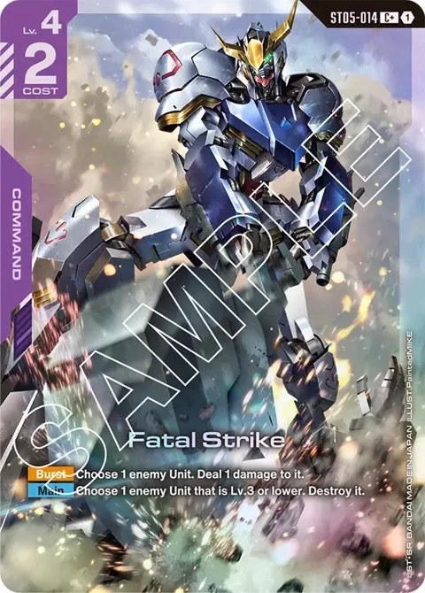 Fatal Strike C+ ST05-014 ST05 Gundam card from Starter Deck 05: Iron Bloom
