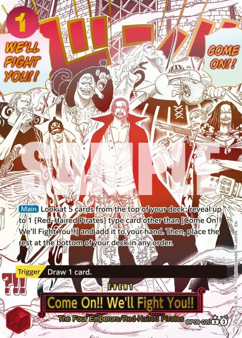 Come On!! We'll Fight You!! Alt Art OP09-020 One Piece card from Premium Booster -The Best- Vol. 2
