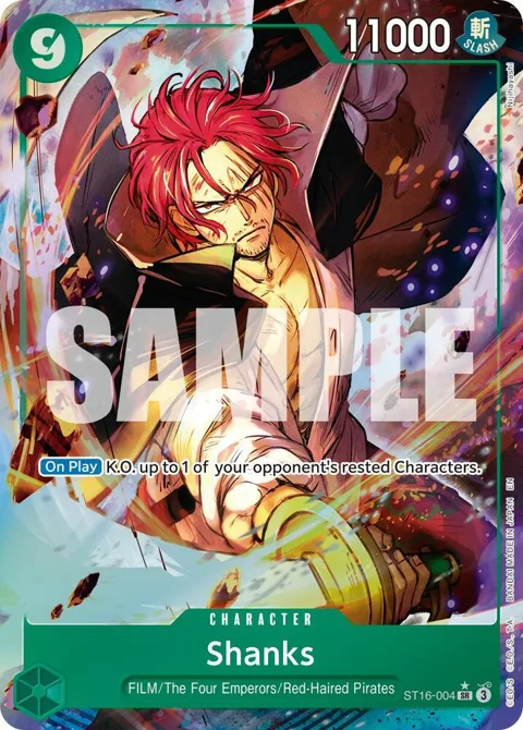 Shanks Alt Art ST16-004 One Piece card from Premium Booster -The Best- Vol. 2