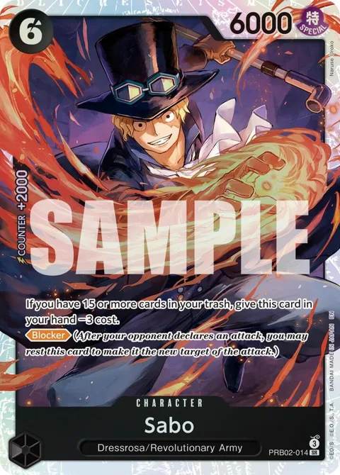 Sabo PRB02-014 One Piece card from Premium Booster -The Best- Vol. 2