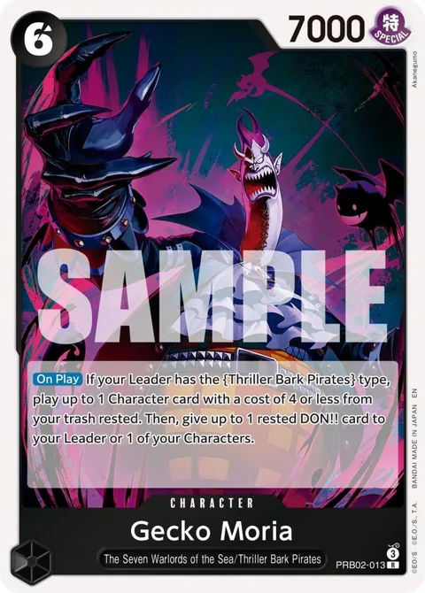 Gecko Moria PRB02-013 One Piece card from Premium Booster -The Best- Vol. 2