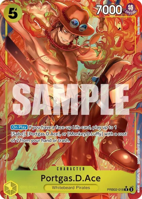 Portgas.D.Ace Alt Art PRB02-018 One Piece card from Premium Booster -The Best- Vol. 2