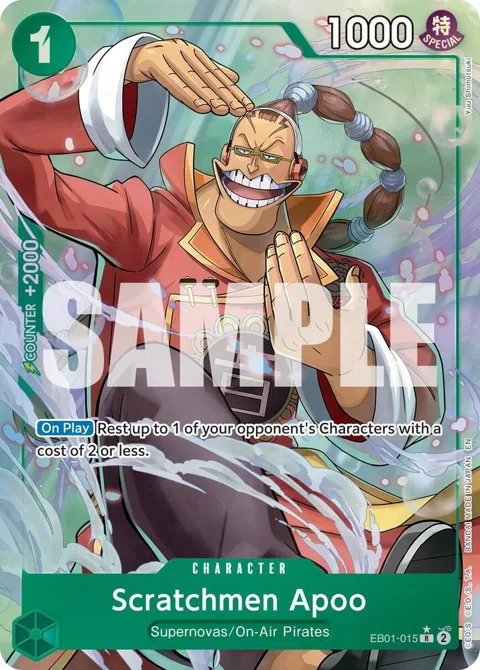 Scratchmen Apoo Alt Art EB01-015 One Piece card from Premium Booster -The Best- Vol. 2