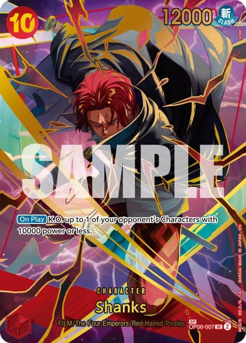 Shanks SP OP06-007 One Piece card from Premium Booster -The Best- Vol. 2