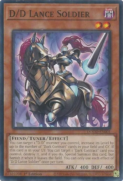D/D Lance Soldier DOOD-EN001 Yu-Gi-Oh card from Doom of Dimensions