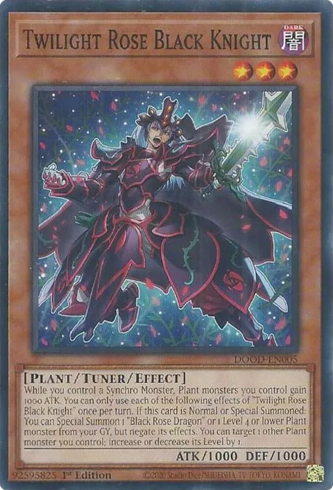Twilight Rose Black Knight DOOD-EN005 Yu-Gi-Oh card from Doom of Dimensions