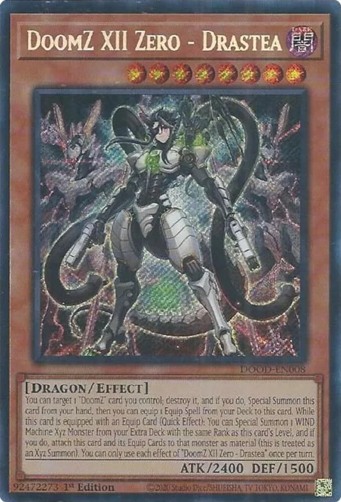 DoomZ XII Zero - Drastea DOOD-EN008 Yu-Gi-Oh card from Doom of Dimensions