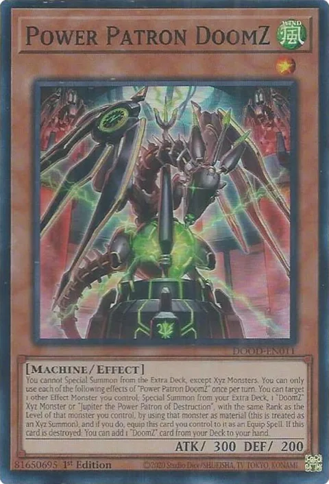 Power Patron DoomZ DOOD-EN011 Yu-Gi-Oh card from Doom of Dimensions