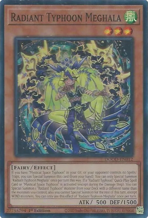 Radiant Typhoon Meghala DOOD-EN012 Yu-Gi-Oh card from Doom of Dimensions