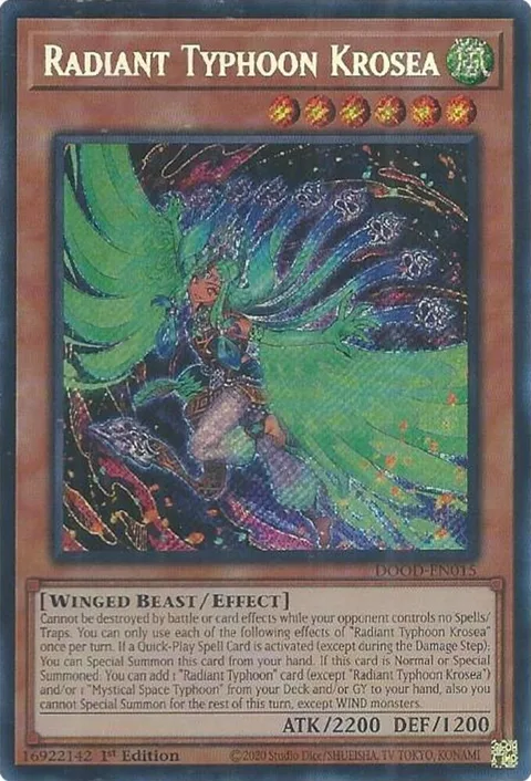 Radiant Typhoon Krosea DOOD-EN015 Yu-Gi-Oh card from Doom of Dimensions