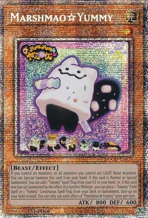 MarshmaoYummy Starlight Rare DOOD-EN024 Yu-Gi-Oh card from Doom of Dimensions