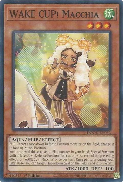 WAKE CUP! Macchia DOOD-EN032 Yu-Gi-Oh card from Doom of Dimensions
