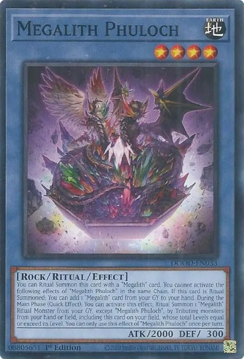 Megalith Phuloch DOOD-EN033 Yu-Gi-Oh card from Doom of Dimensions