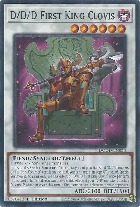 D/D/D First King Clovis DOOD-EN038 Yu-Gi-Oh card from Doom of Dimensions