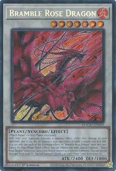 Bramble Rose Dragon DOOD-EN039 Yu-Gi-Oh card from Doom of Dimensions