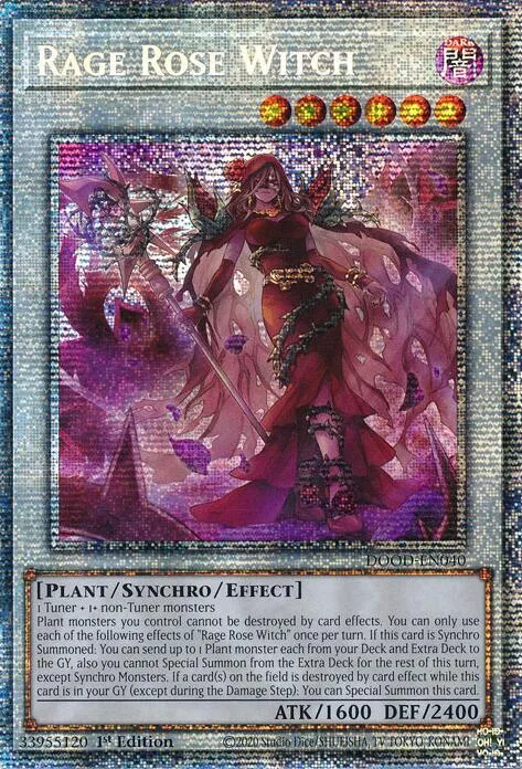 Rage Rose Witch Starlight Rare DOOD-EN040 Yu-Gi-Oh card from Doom of Dimensions