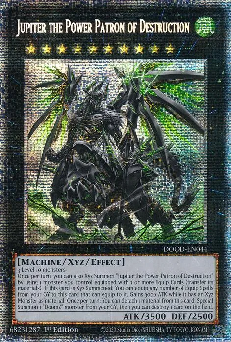 Jupiter the Power Patron of Destruction Starlight Rare DOOD-EN044 Yu-Gi-Oh card from Doom of Dimensions