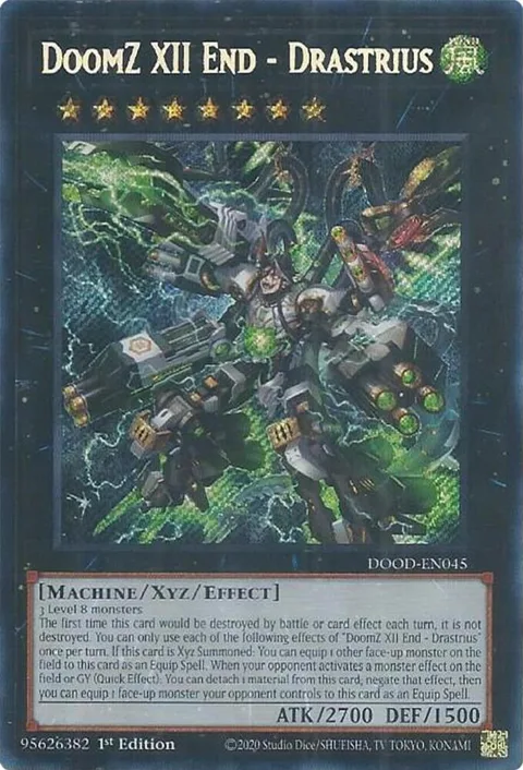 DoomZ XII End - Drastrius DOOD-EN045 Yu-Gi-Oh card from Doom of Dimensions